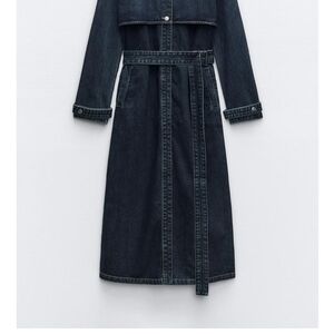 Denim Longline Trench Coat